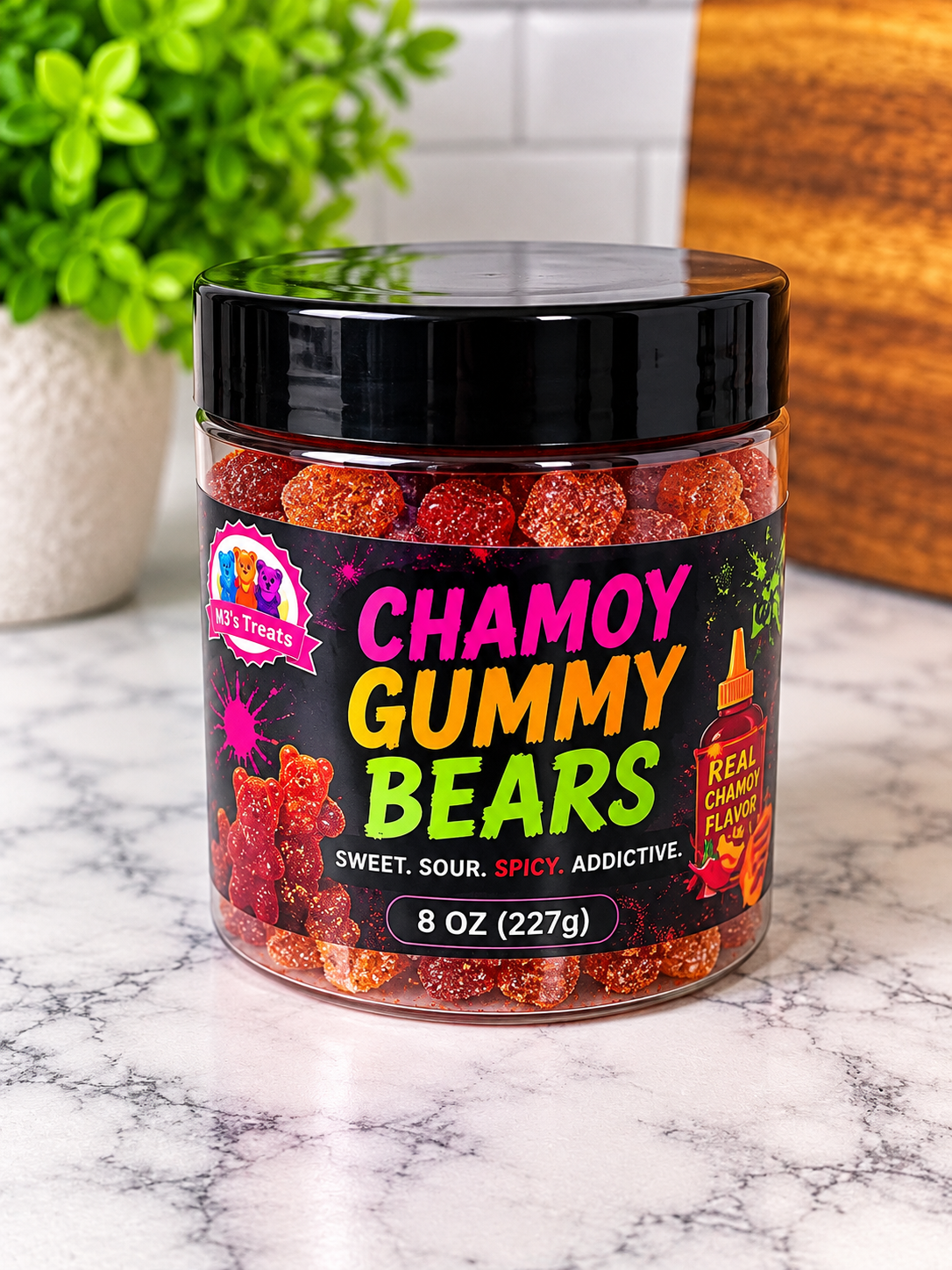 Albanese Gummy Bears with Chamoy