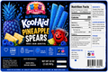 M3's Treats Blue Raspberry Kool-Aid Pineapple Spears label - Sweet, Sour, Addictive