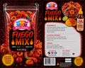 M3's Treats Fuego Mix label - Sweet, Sour, Spicy, Addictive
