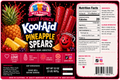 M3's Treats Fruit Punch Kool-Aid Pineapple Spears label - Sweet, Sour, Addictive