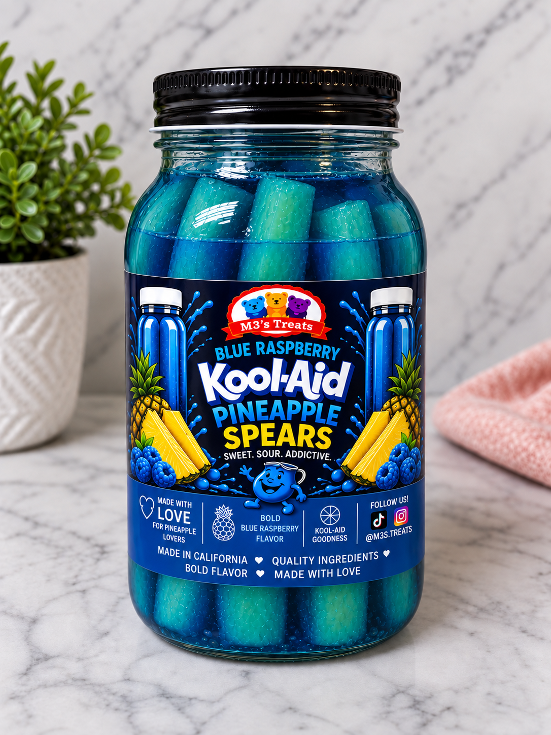 Blue Raspberry Pineapple Spears