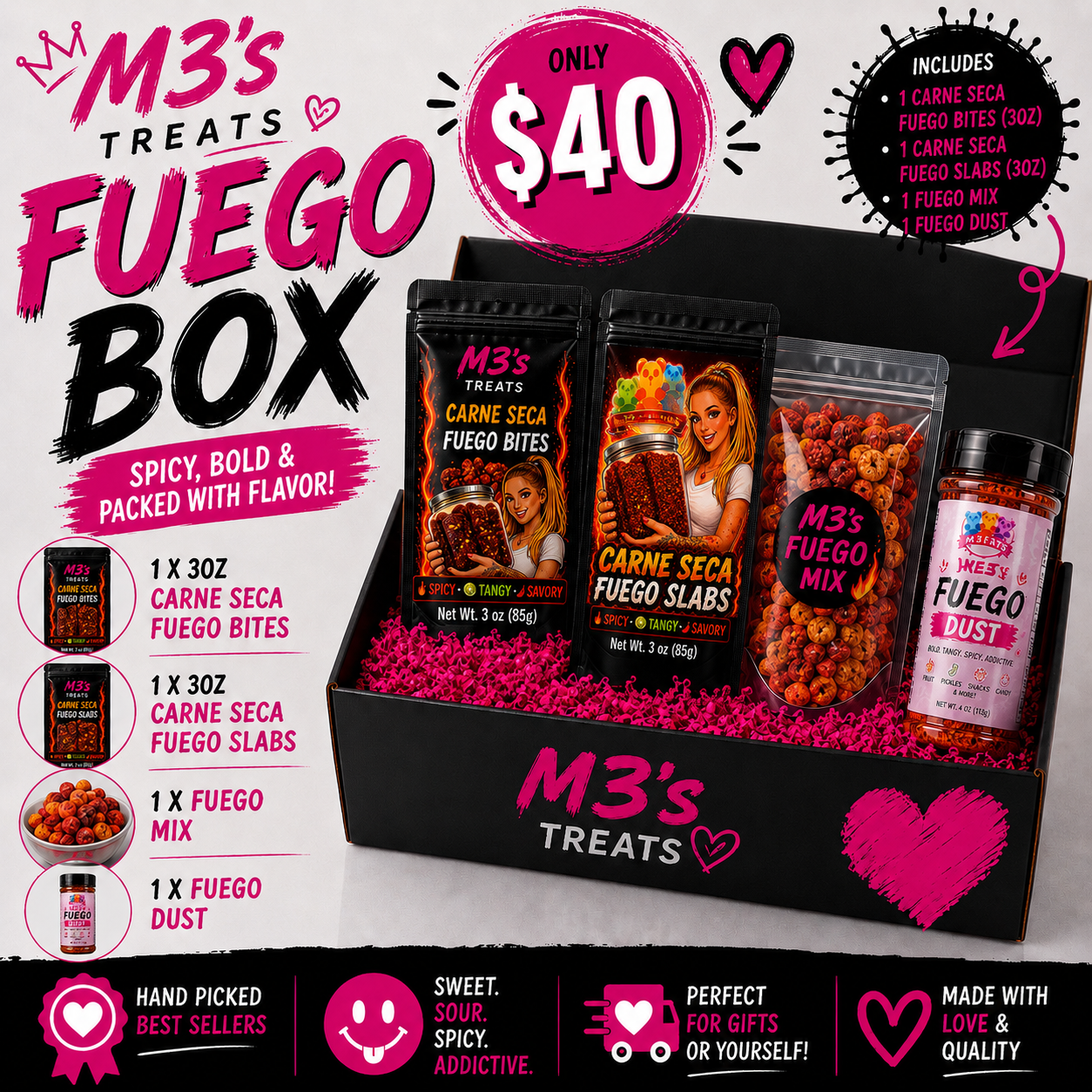 M3's Treats Fuego Box