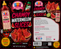 M3's Treats Chamoy Watermelon Slices label - Sweet, Sour, Spicy, Addictive
