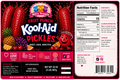 M3's Treats Fruit Punch Kool-Aid Pickles label - Sweet, Sour, Addictive