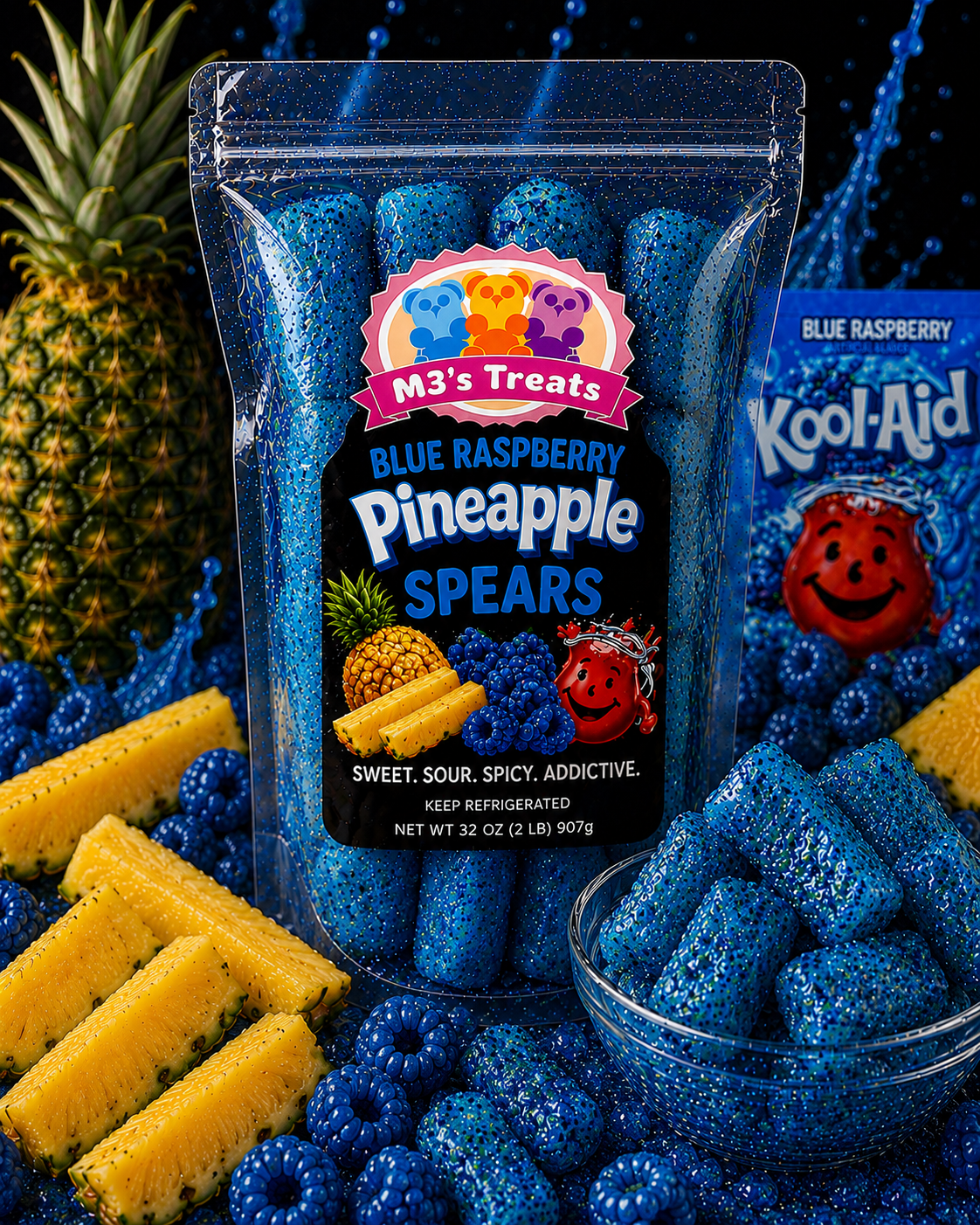 Blue Raspberry Pineapple Spears