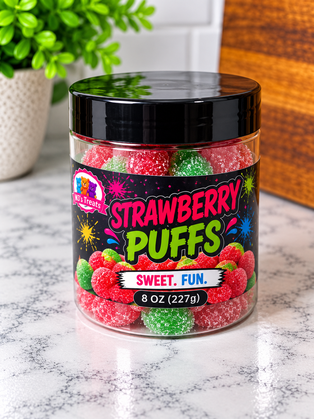 Chamoy Strawberry Puffs