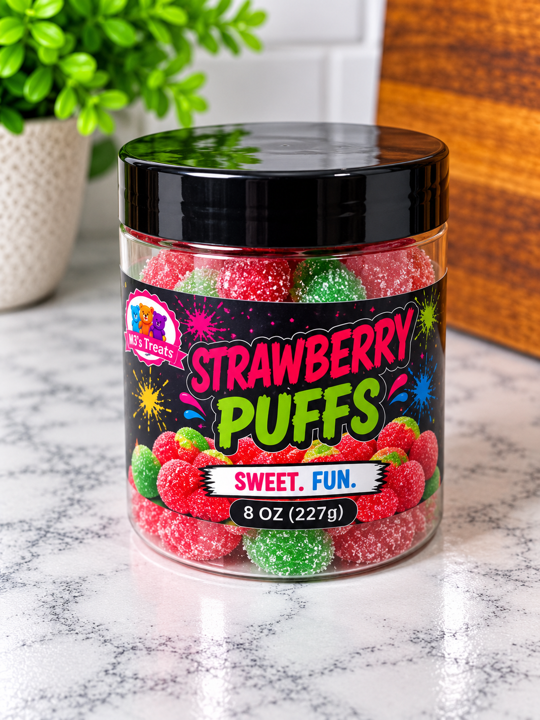 Chamoy Strawberry Puffs