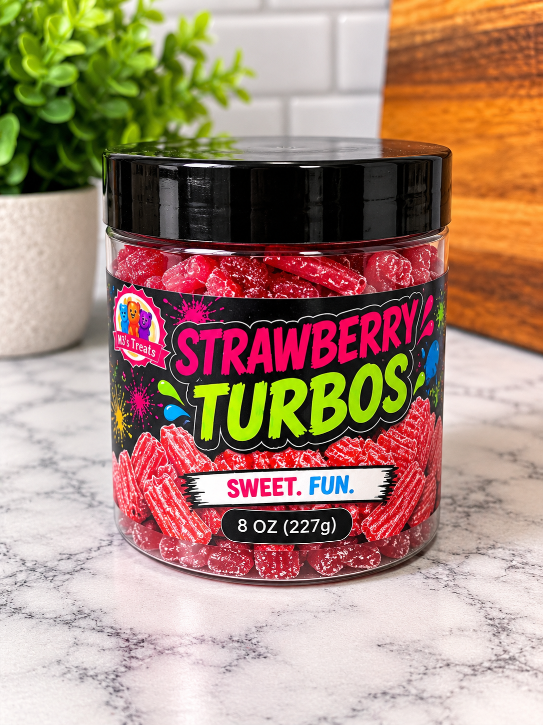 Strawberry Turbos with Chamoy