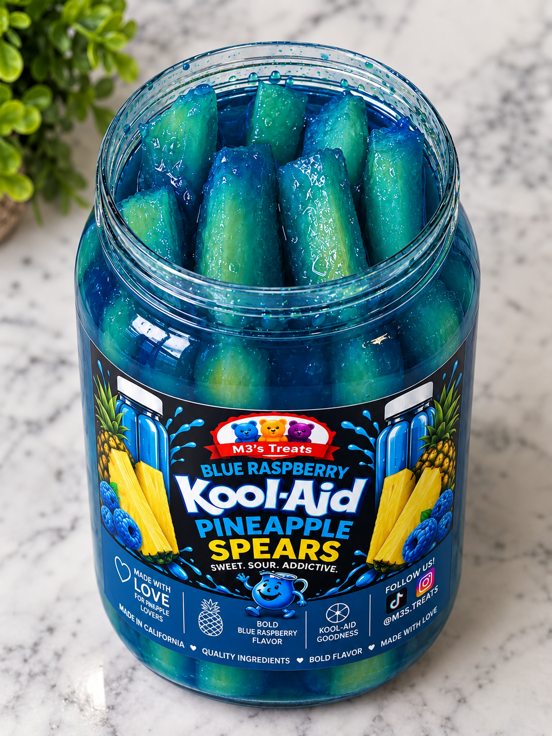 Blue Raspberry Pineapple Spears